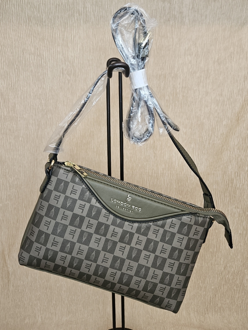 London Fog Olive Green Crossbody Bag NWT